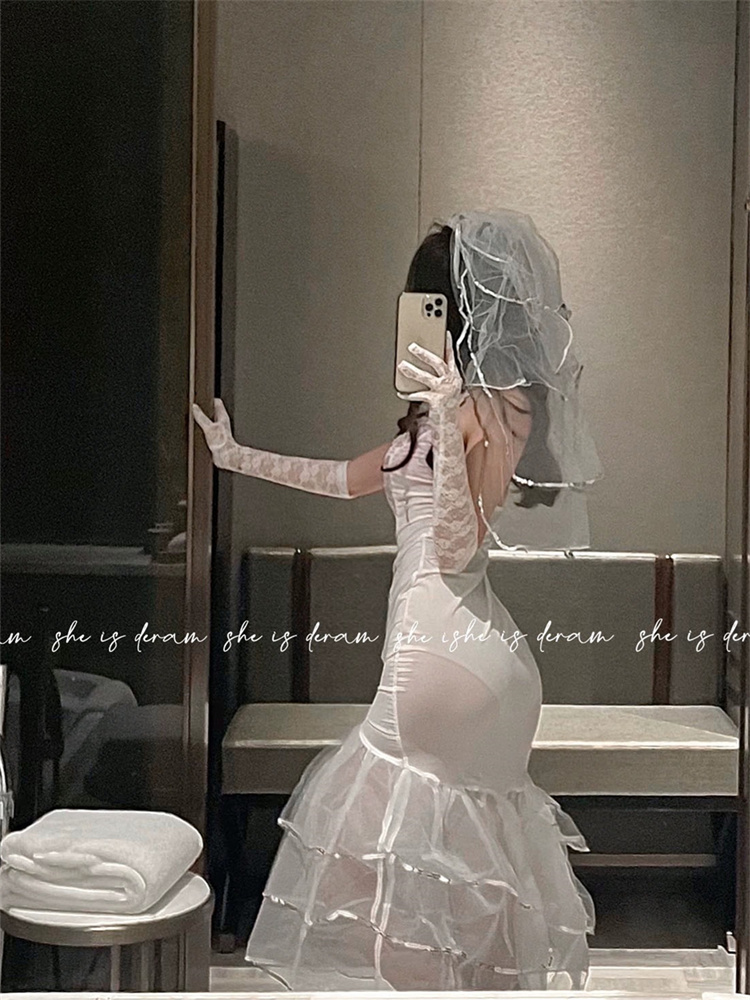 플러스 Qunque 섹시한 여성 신부 코스프레 유니폼, - Lace Bralette Set 리뷰 및 가격