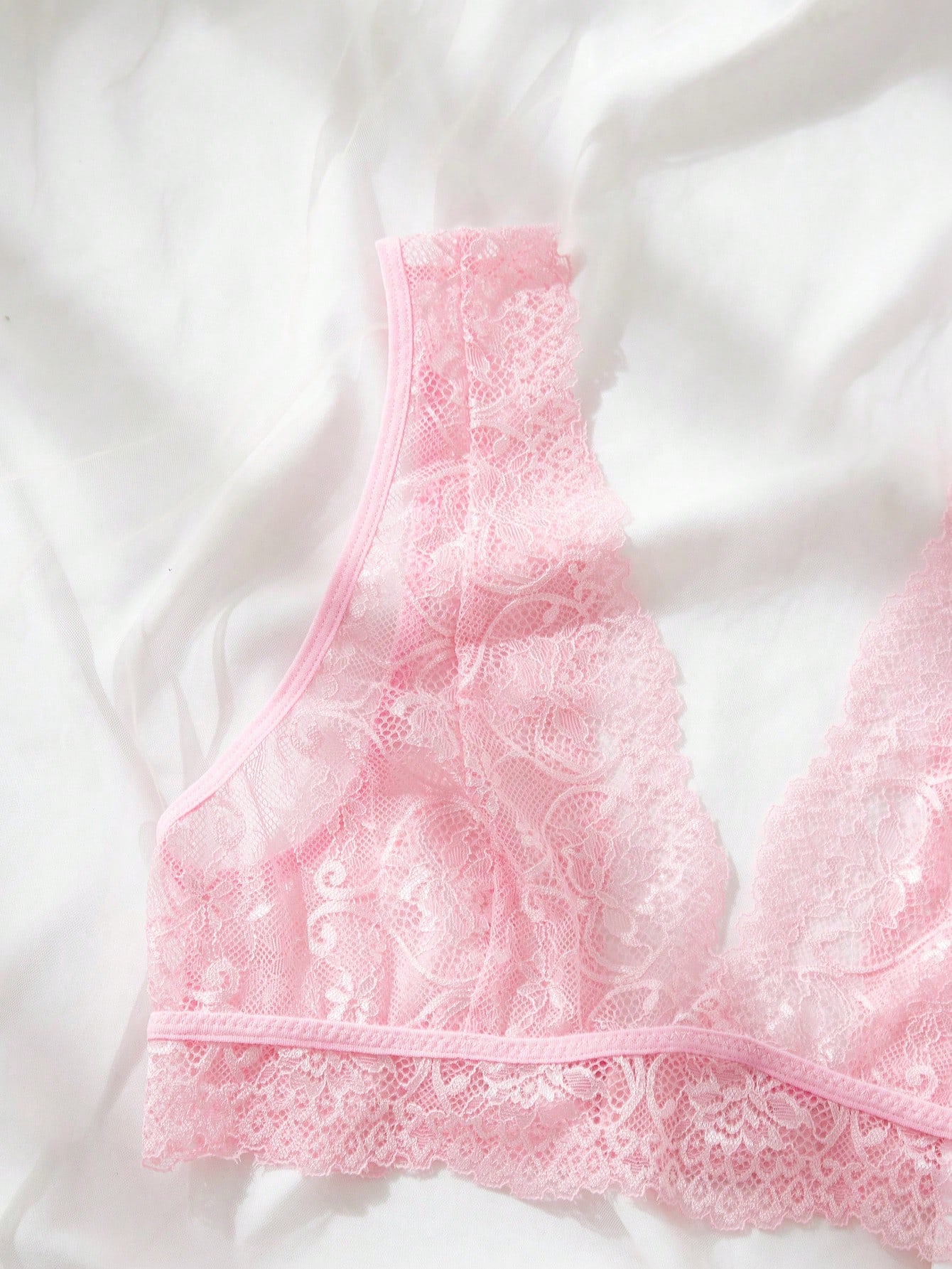 핑크 레이스 란제리 세트, 시스루 플로럴 브라렛과 여성 - Lace Bralette Set 리뷰 및 가격